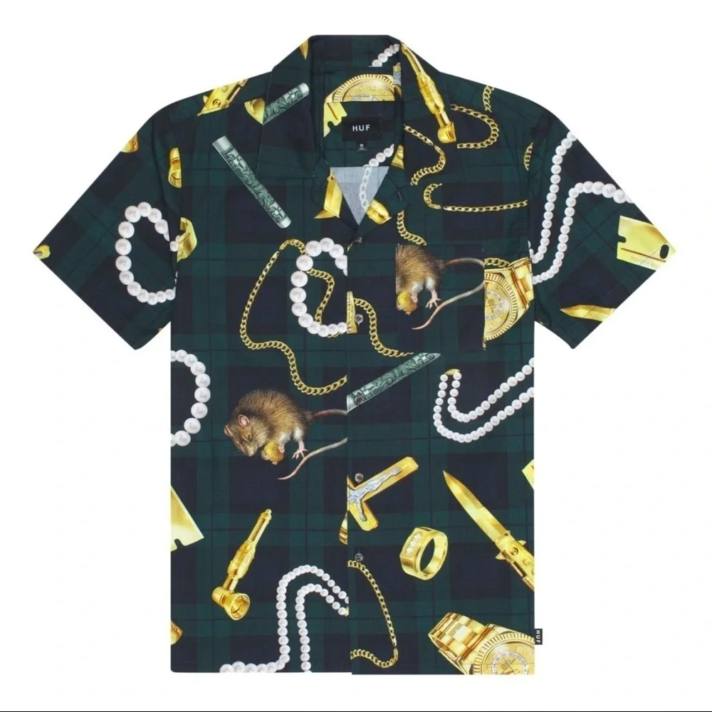 HUF Men’s Button Down Shirt Size S